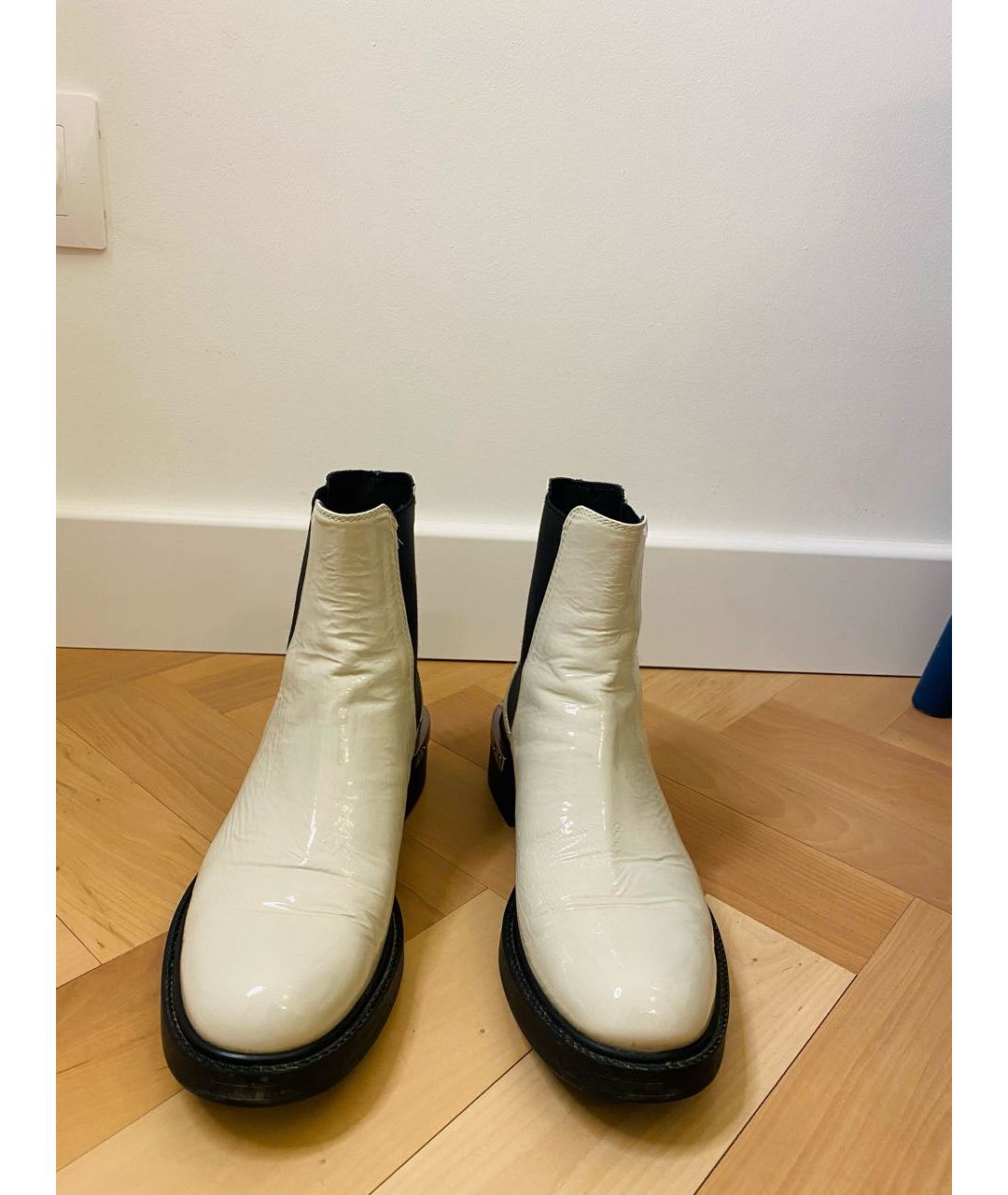 FABI Белые ботинки из лакированной кожи, фото 2