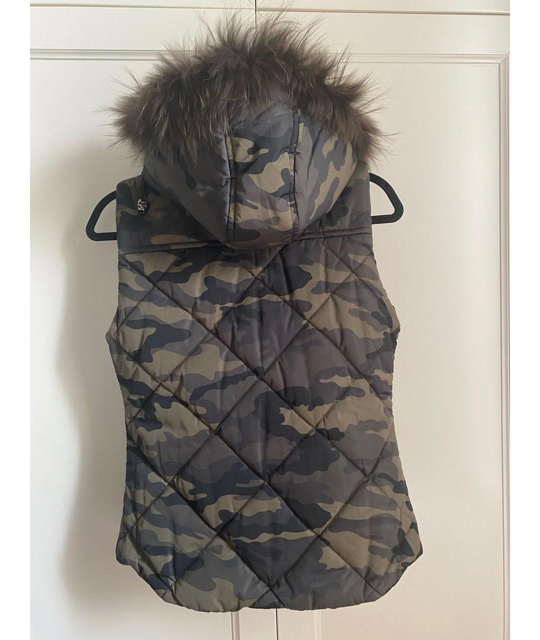 PHILIPP PLEIN Хаки полиэстеровый жилет, фото 2