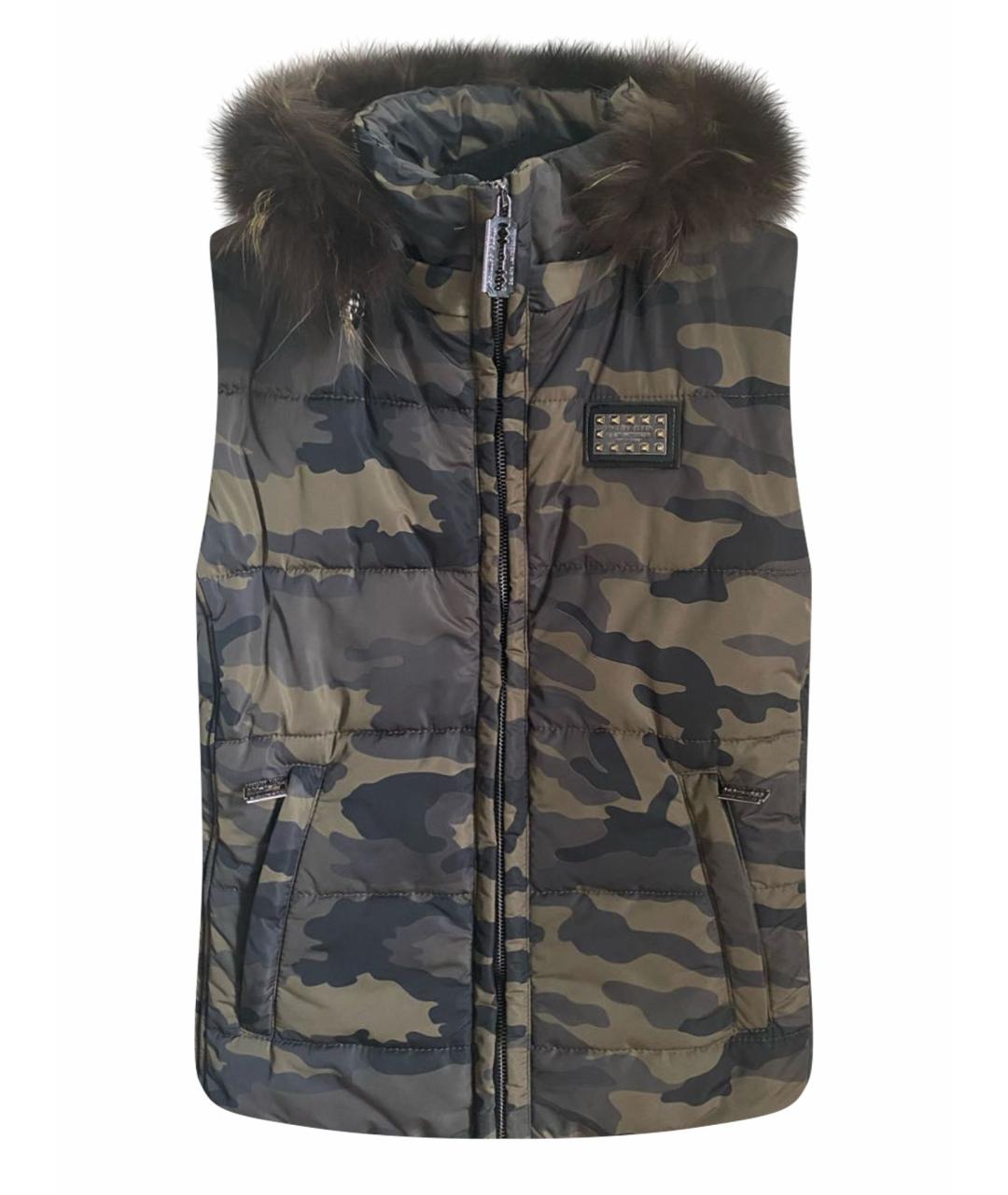 PHILIPP PLEIN Хаки полиэстеровый жилет, фото 1