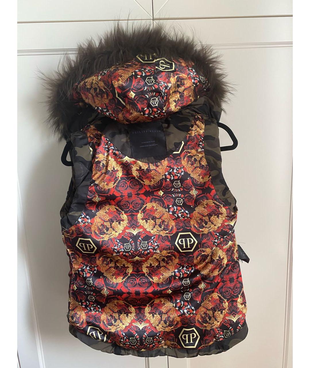 PHILIPP PLEIN Хаки полиэстеровый жилет, фото 3