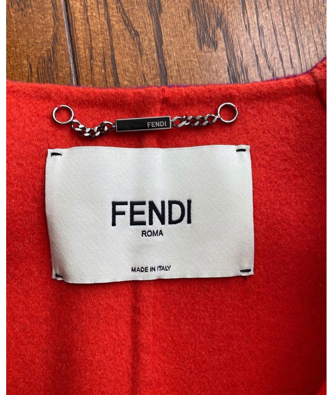 FENDI Фуксия шерстяное пальто, фото 5