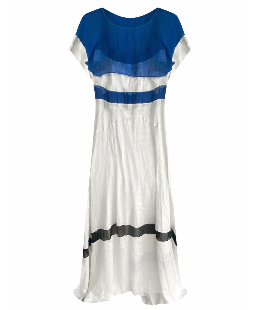 JUST CAVALLI Белое атласное платье, фото 1