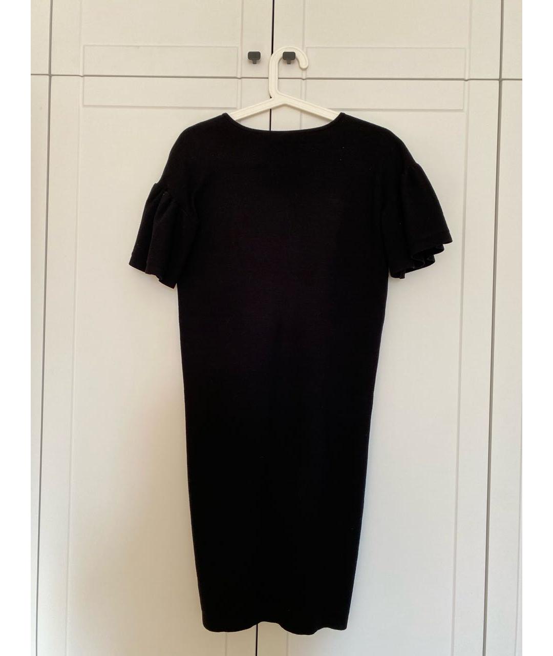 RALPH LAUREN Черное хлопко-эластановое повседневное платье, фото 5