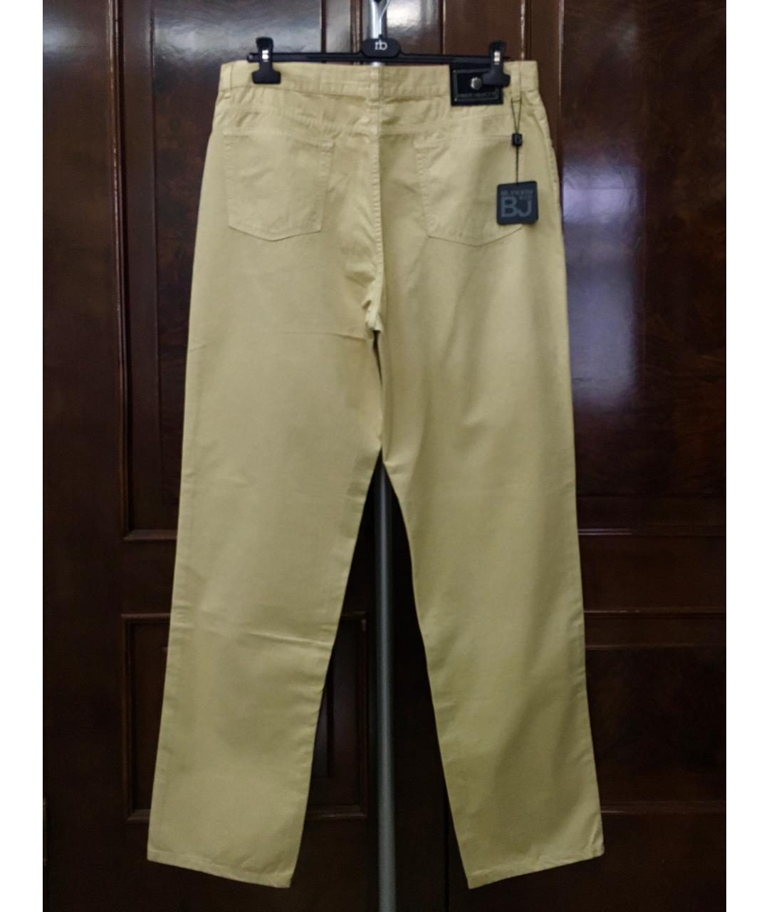 BILANCIONI Бежевые хлопковые прямые джинсы, фото 6