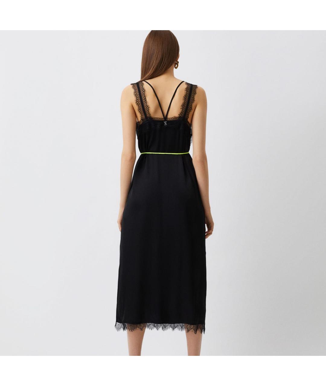 TWIN-SET Черное вискозное платье, фото 3