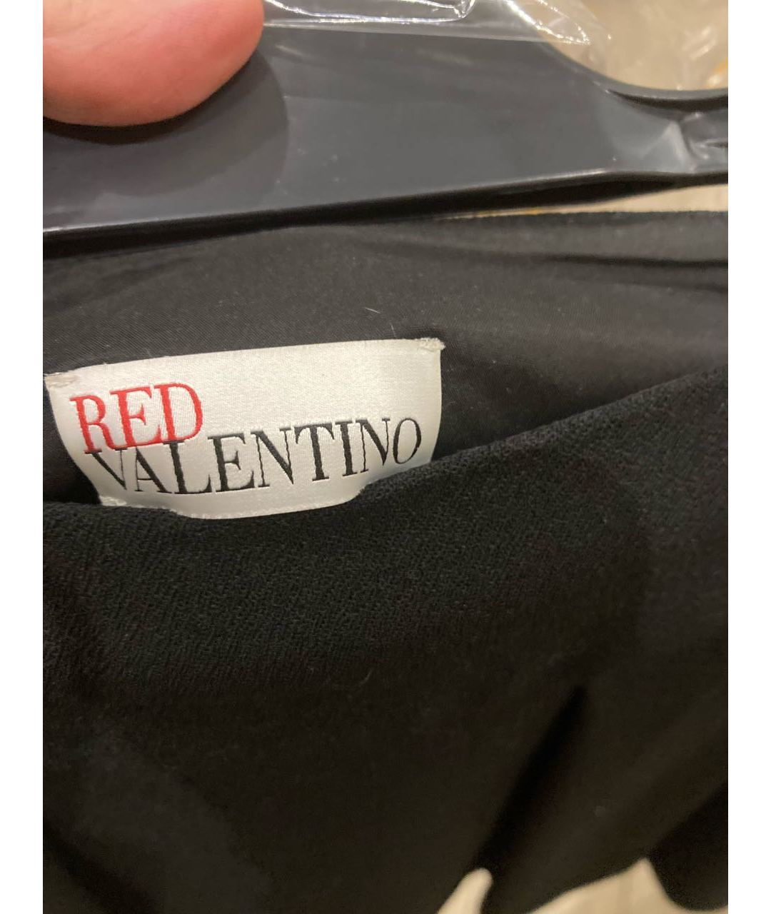 RED VALENTINO Черная полиэстеровая юбка мини, фото 2