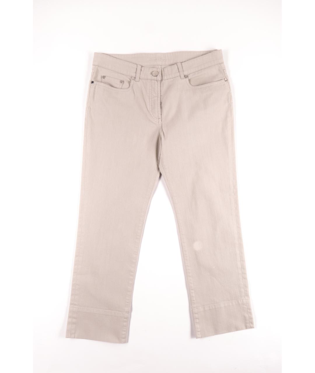 LORO PIANA Серые хлопковые прямые джинсы, фото 8