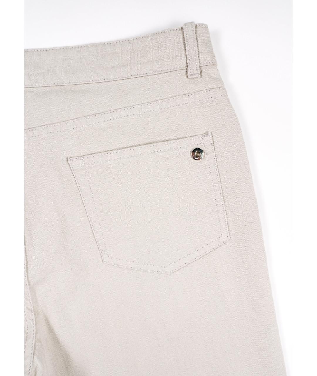 LORO PIANA Серые хлопковые прямые джинсы, фото 6