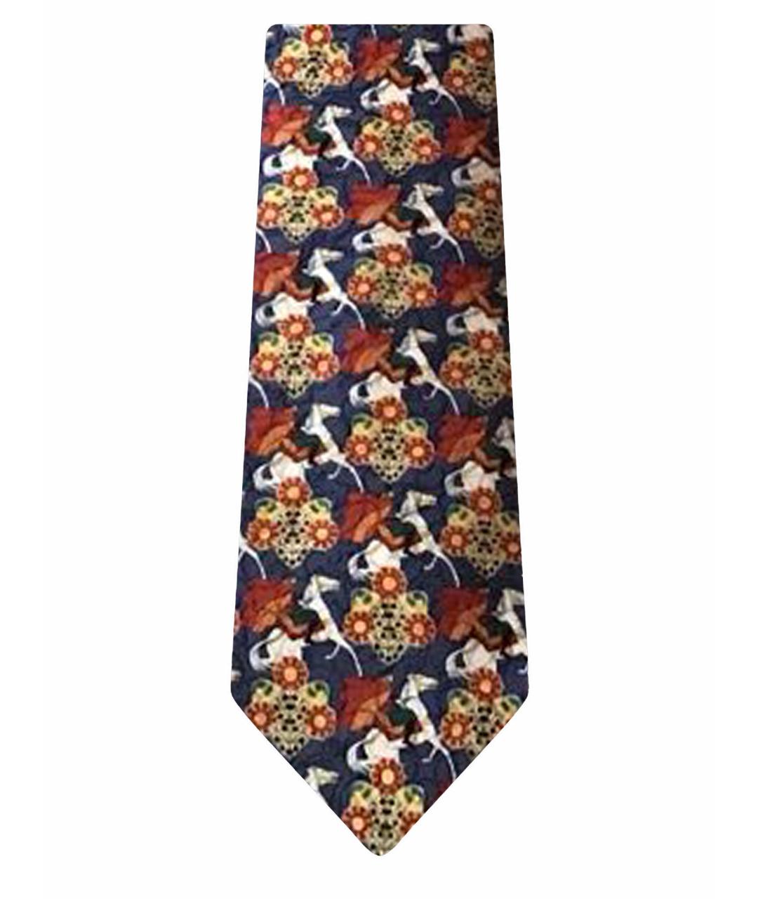 CHRISTIAN DIOR PRE-OWNED Темно-синий шелковый галстук, фото 1