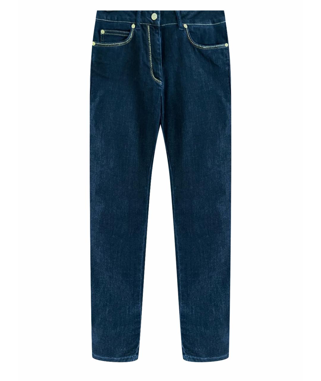 ESCADA Темно-синие хлопковые прямые джинсы, фото 1