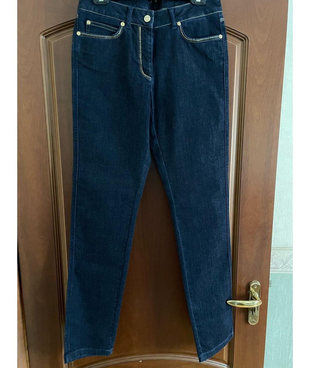 ESCADA Темно-синие хлопковые прямые джинсы, фото 6