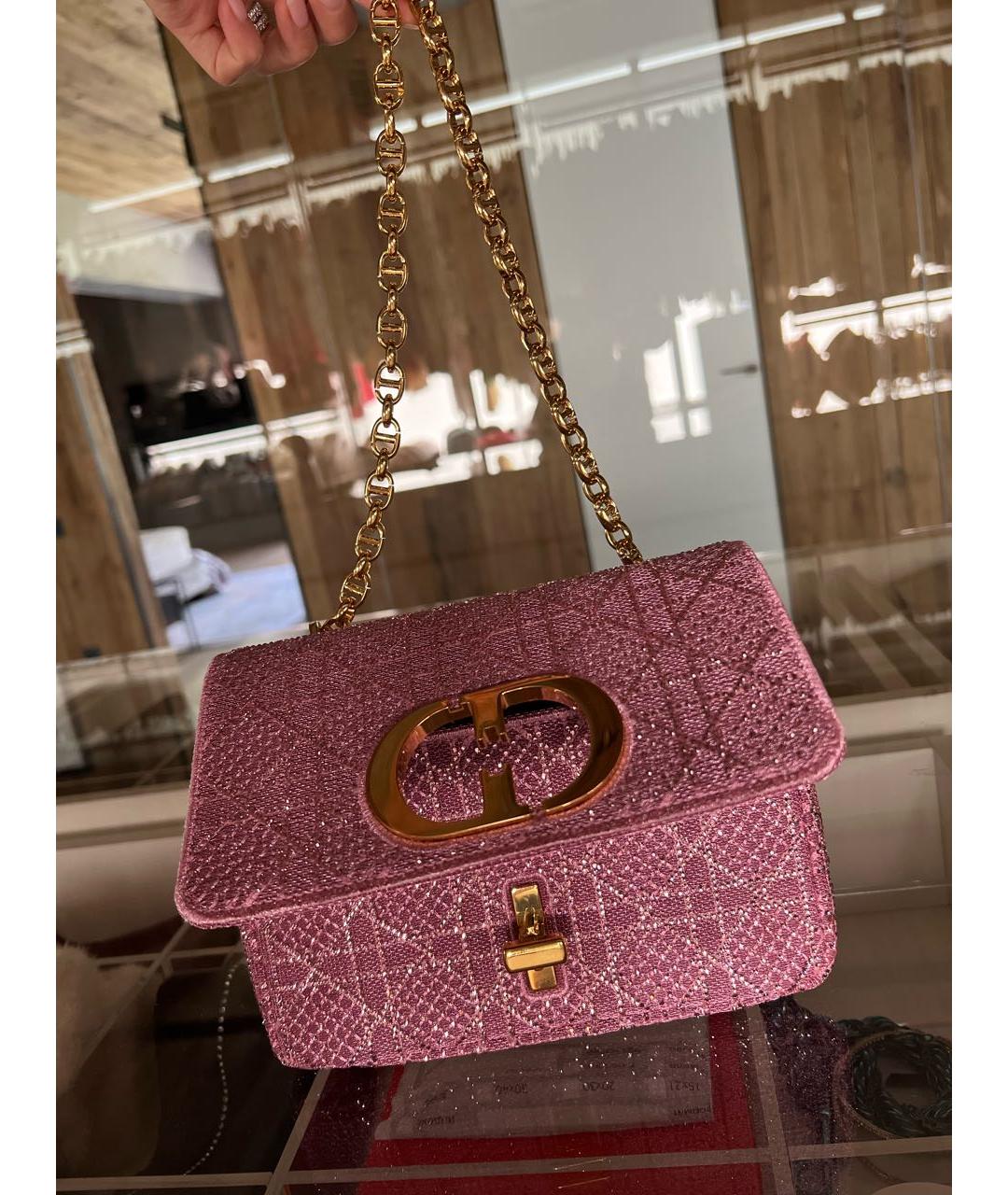 CHRISTIAN DIOR Розовая сумка через плечо, фото 5