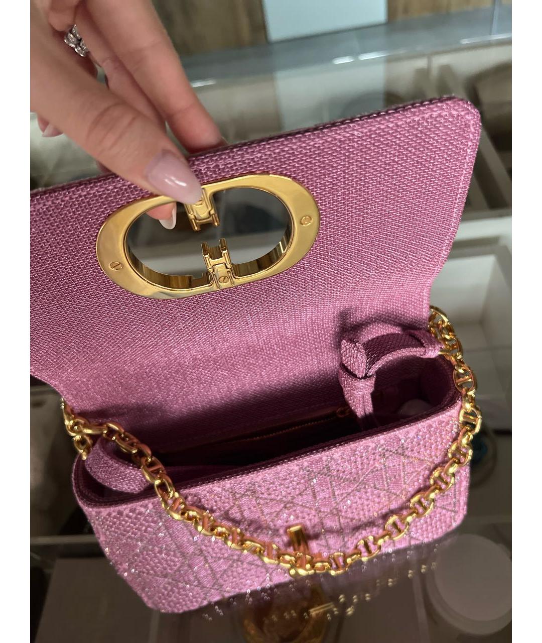 CHRISTIAN DIOR Розовая сумка через плечо, фото 4