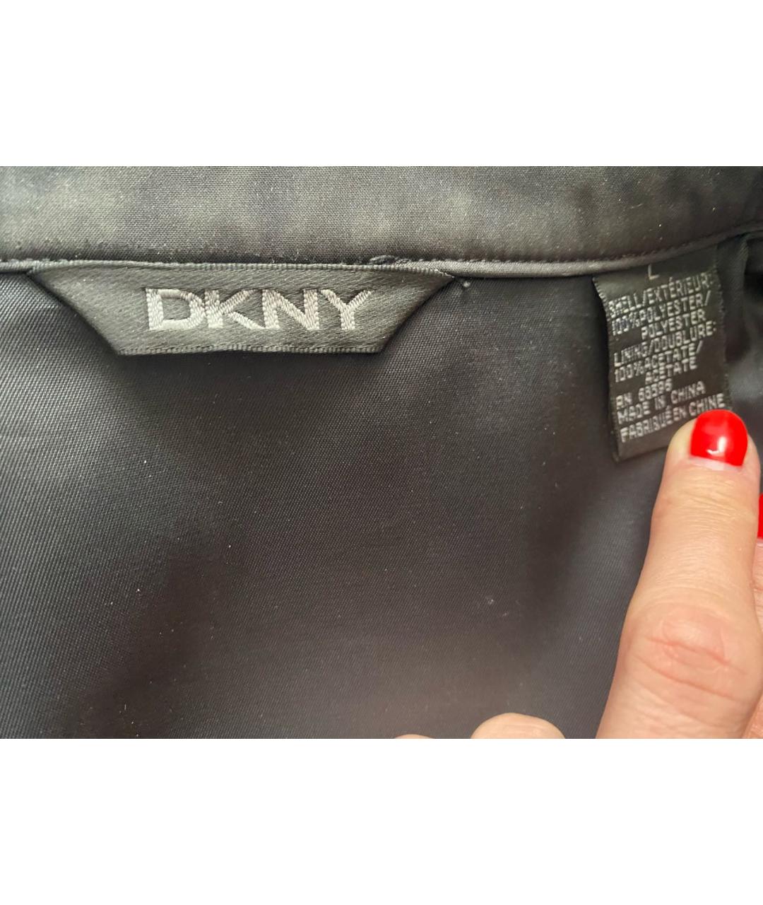 DKNY Черная полиэстеровая куртка, фото 5