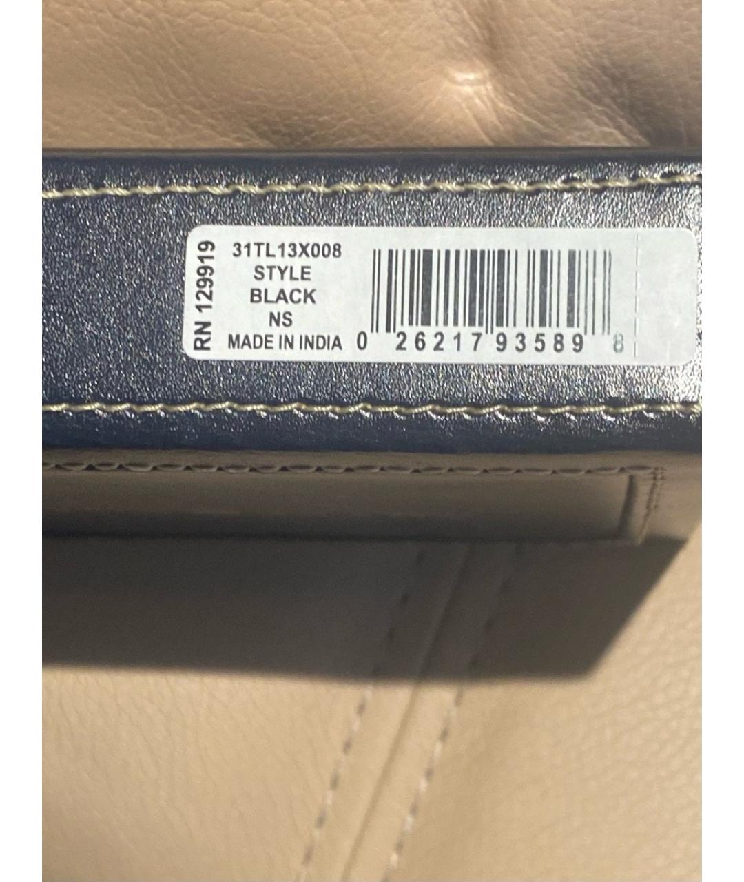 TOMMY HILFIGER Черный кожаный кошелек, фото 4