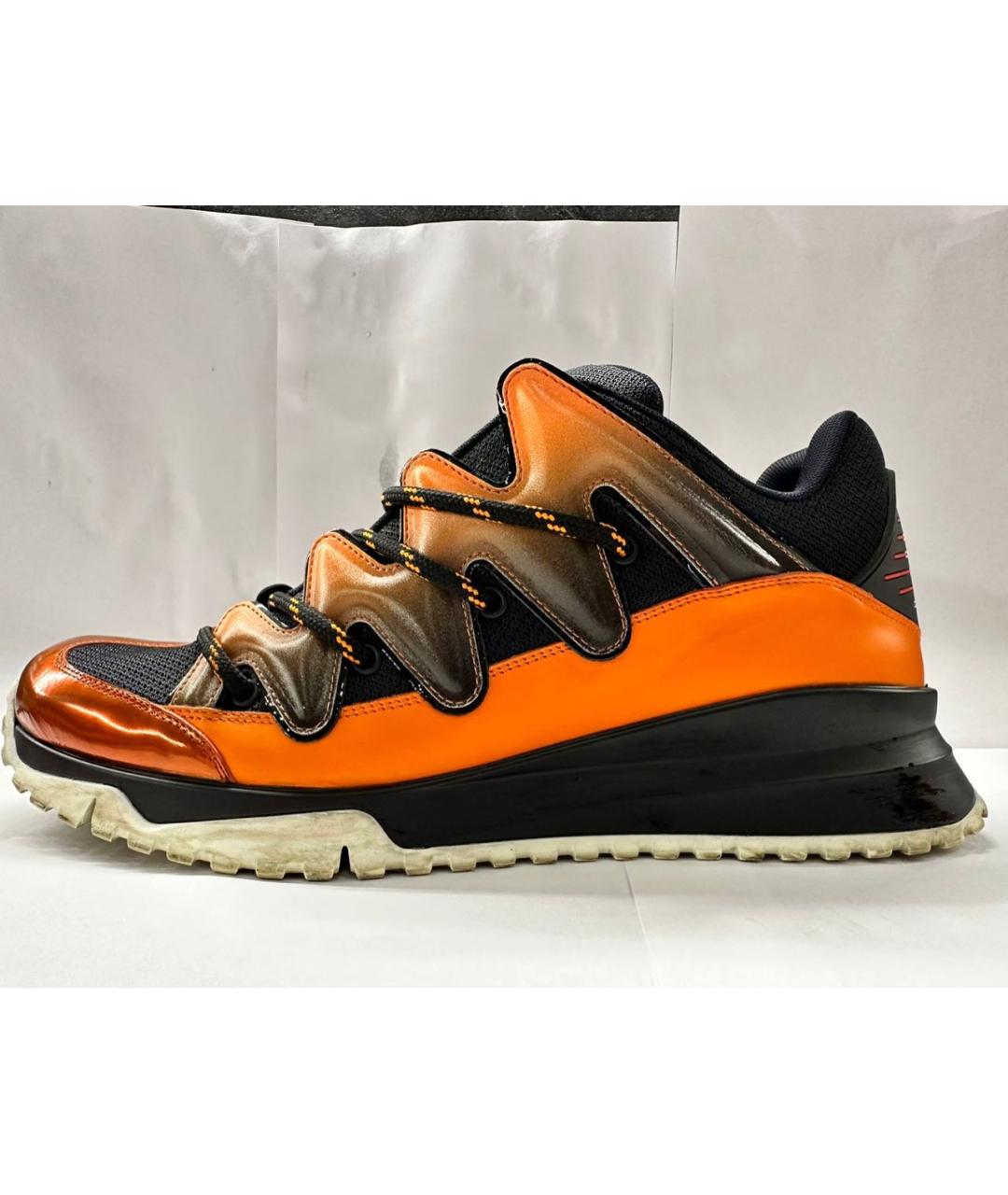 LOUIS VUITTON PRE-OWNED Оранжевое текстильные высокие кроссовки / кеды, фото 5