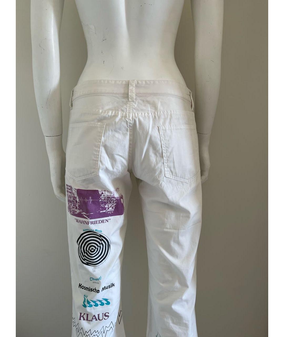 UNDERCOVER Белые хлопковые джинсы клеш, фото 6