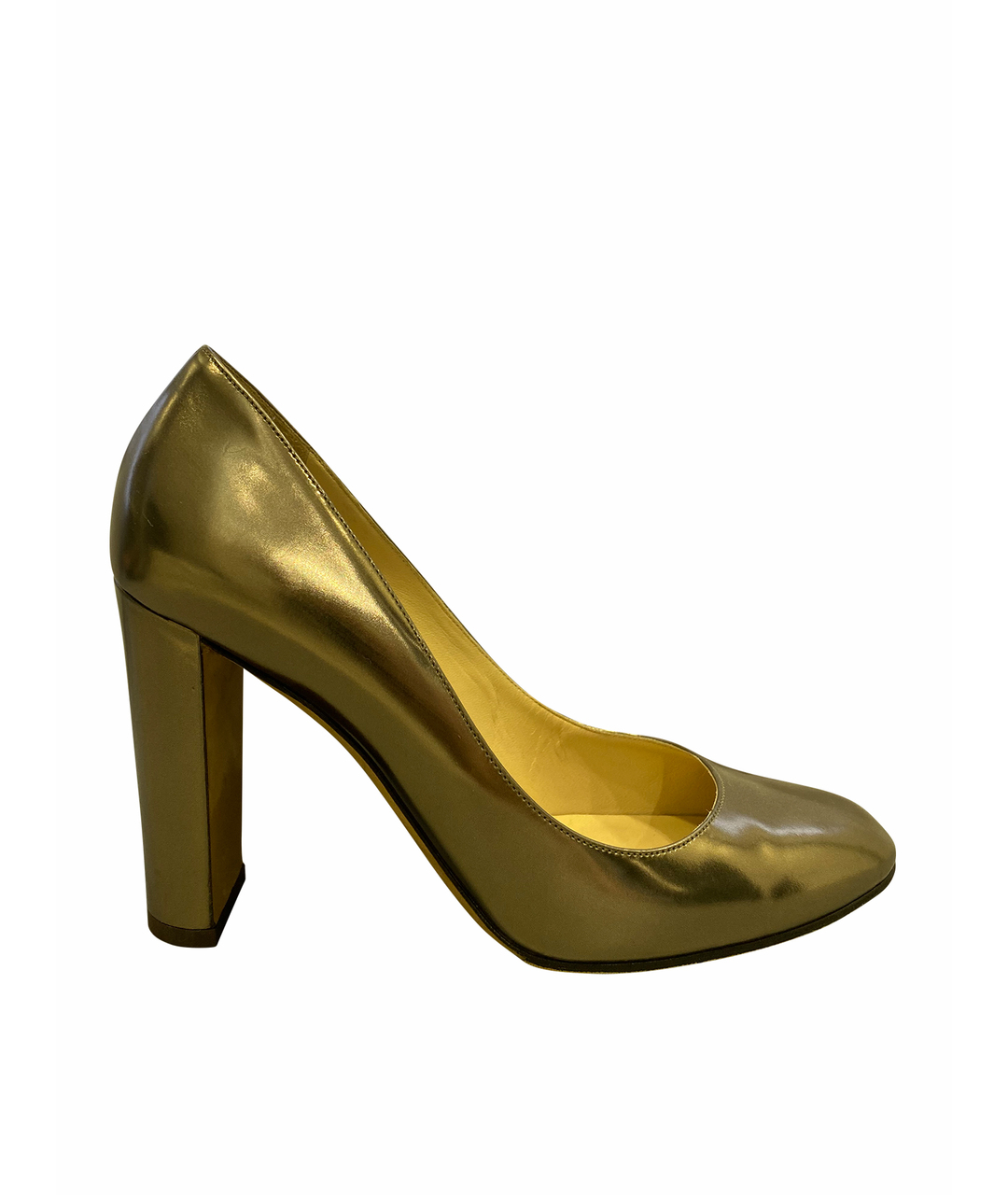 JIMMY CHOO Золотые туфли из лакированной кожи, фото 1
