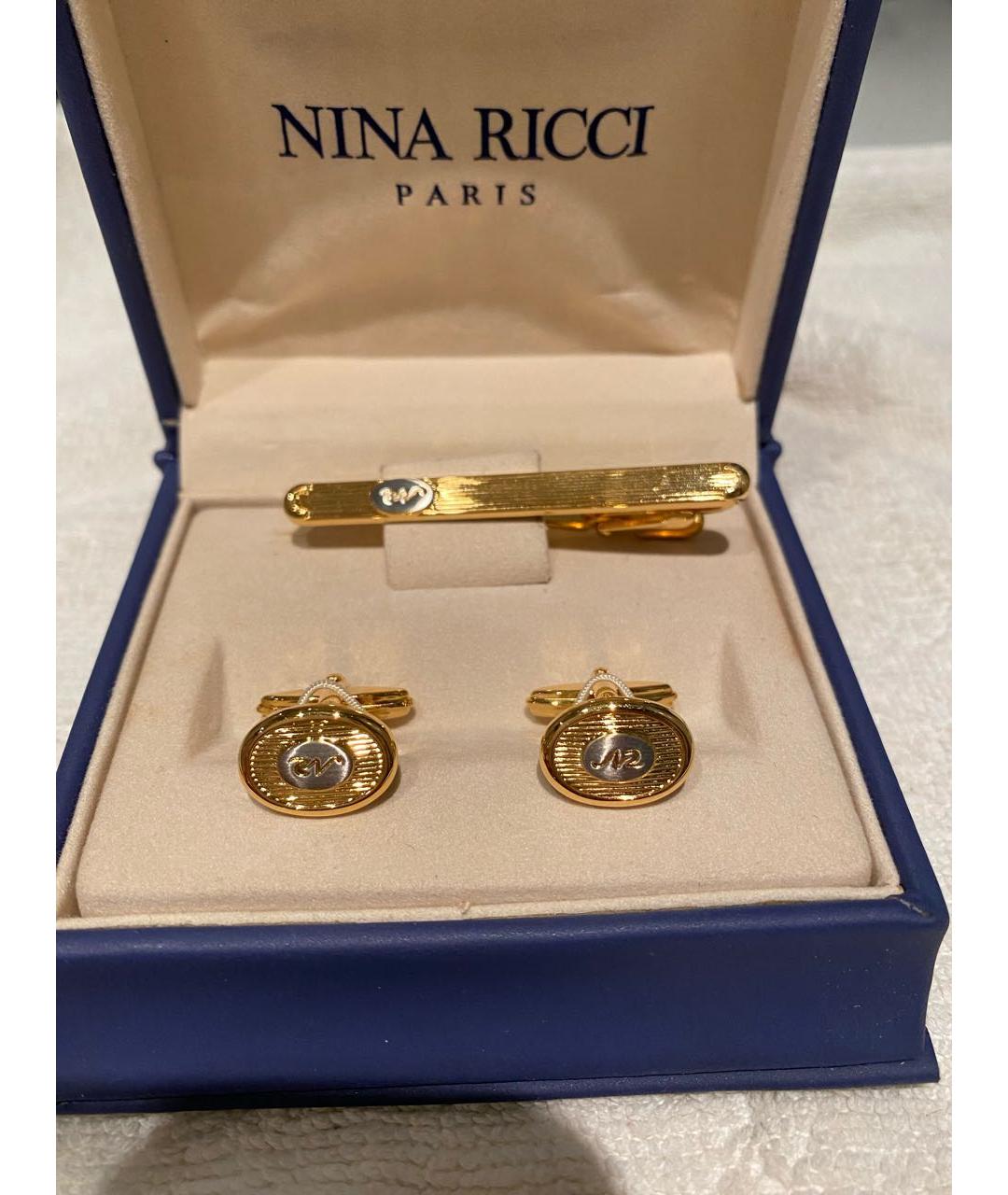 NINA RICCI Золотые запонки, фото 3
