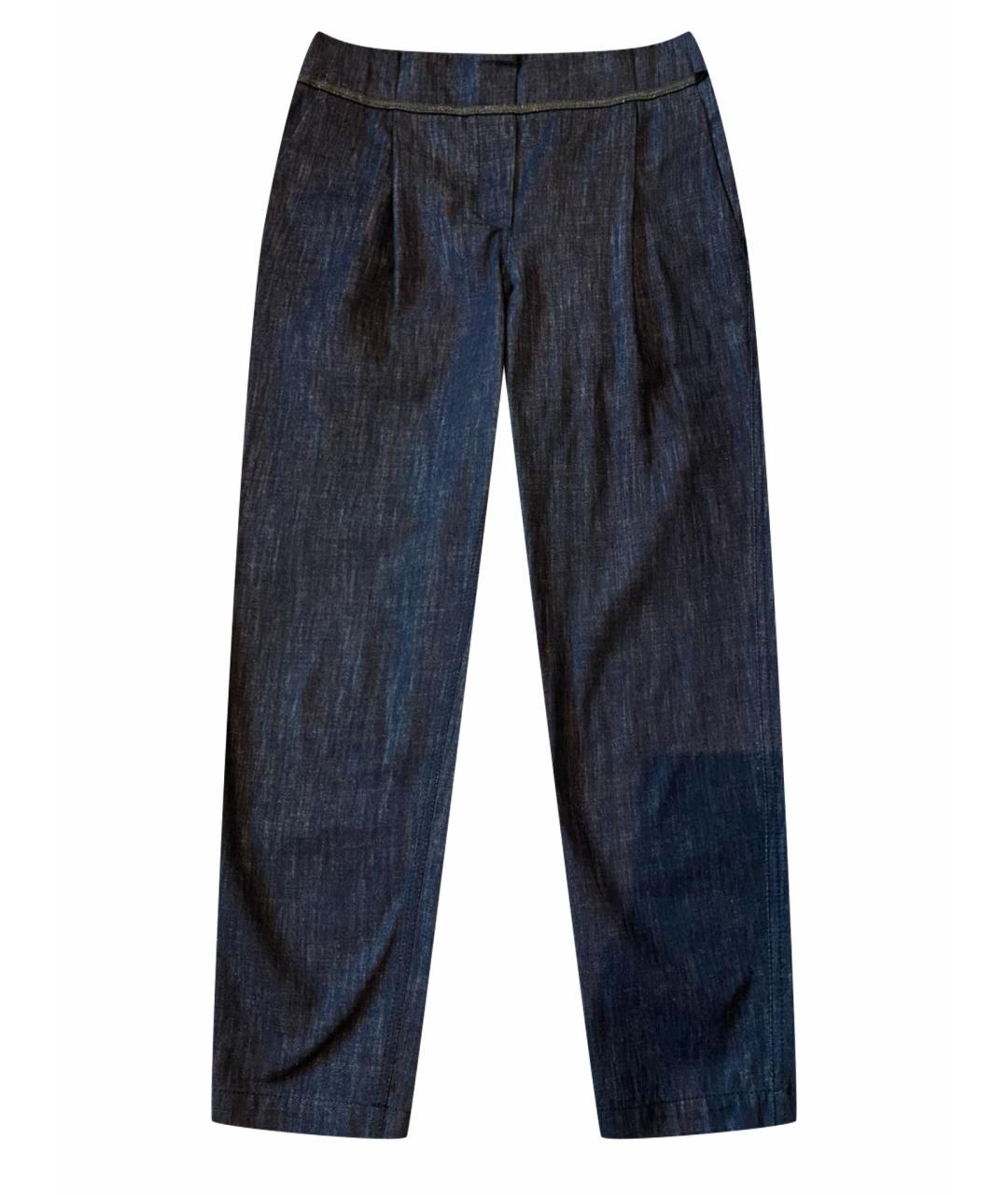 BRUNELLO CUCINELLI Темно-синие деним брюки широкие, фото 1