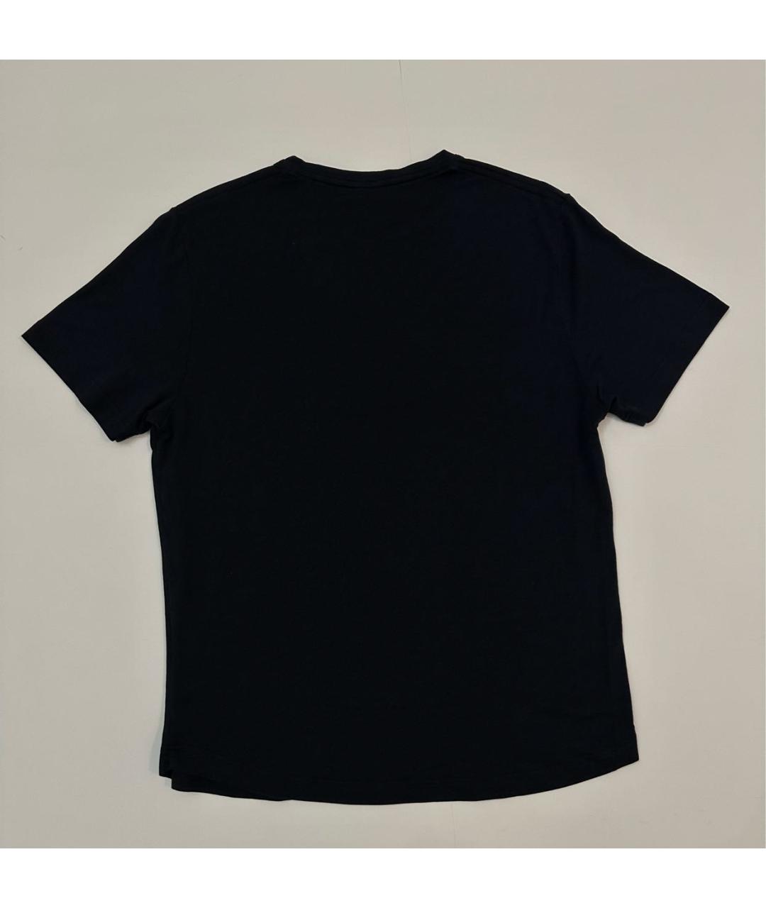 LORO PIANA Черная хлопковая футболка, фото 2