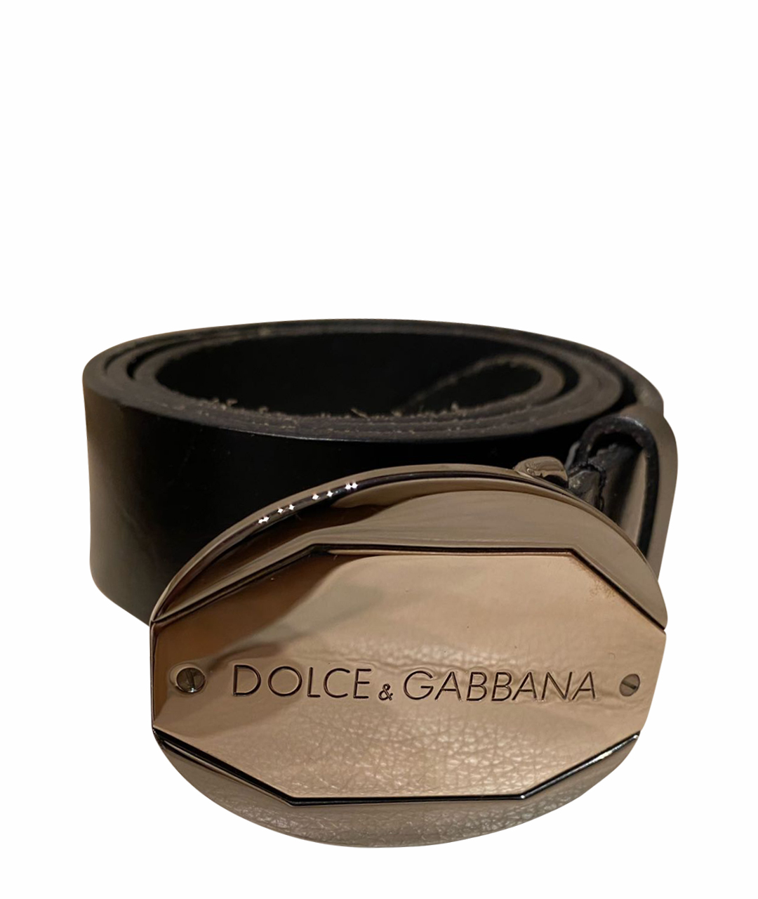 DOLCE&GABBANA Черный кожаный ремень, фото 1