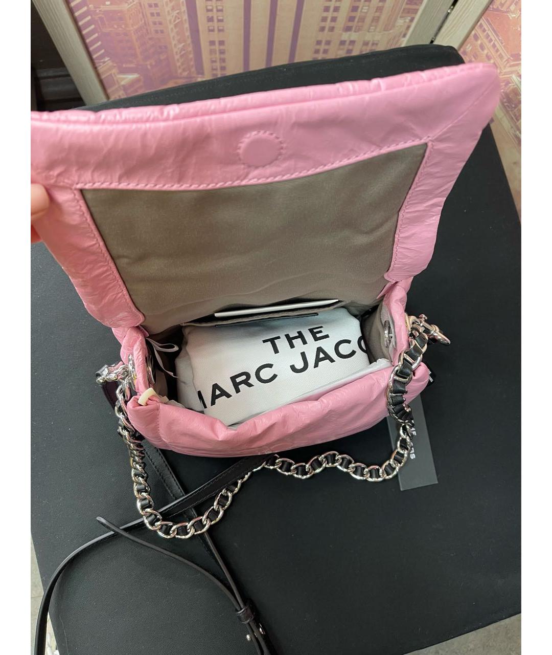 MARC JACOBS Розовая кожаная сумка через плечо, фото 4