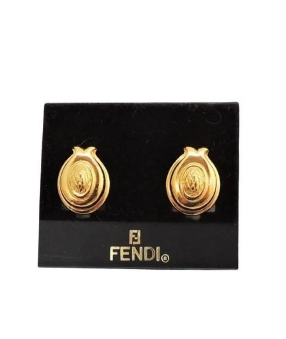 FENDI Золотые серьги, фото 5