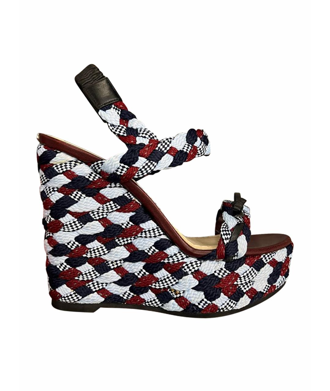CHRISTIAN DIOR Мульти кожаные босоножки, фото 1