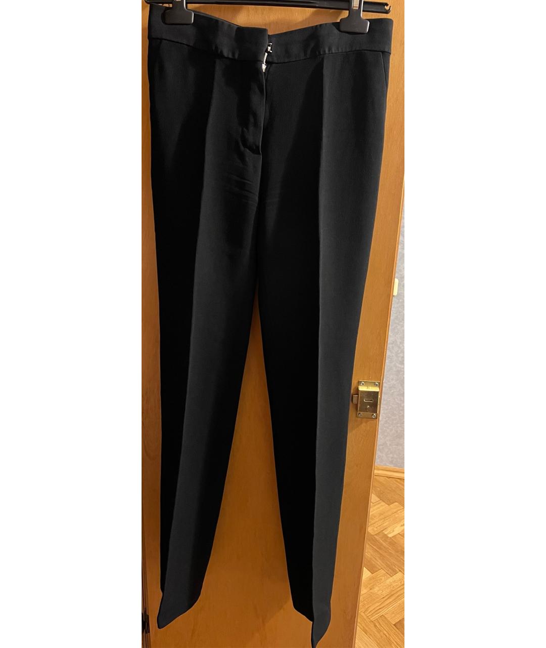 LOUIS VUITTON PRE-OWNED Черные вискозные прямые брюки, фото 6