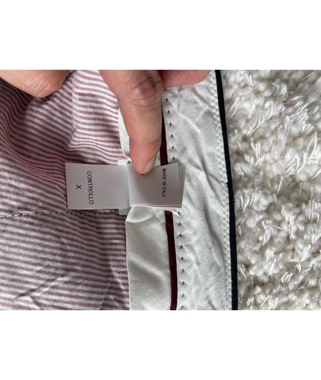 BRUNELLO CUCINELLI Темно-синие хлопковые брюки чинос, фото 7