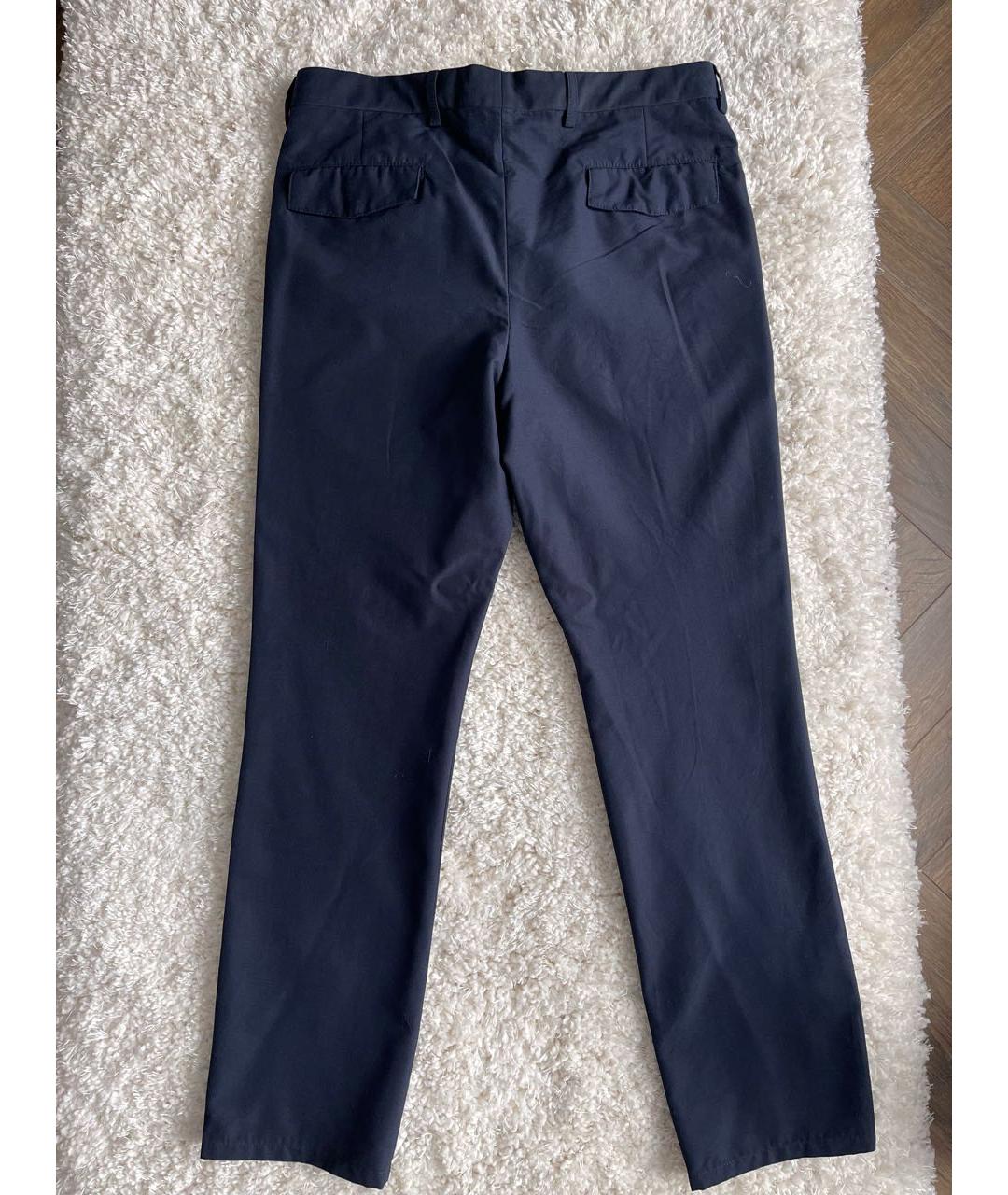 BRUNELLO CUCINELLI Темно-синие хлопковые брюки чинос, фото 2