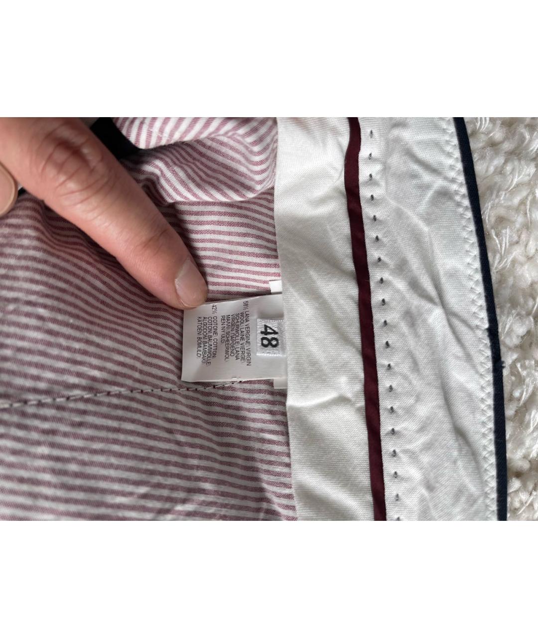 BRUNELLO CUCINELLI Темно-синие хлопковые брюки чинос, фото 6