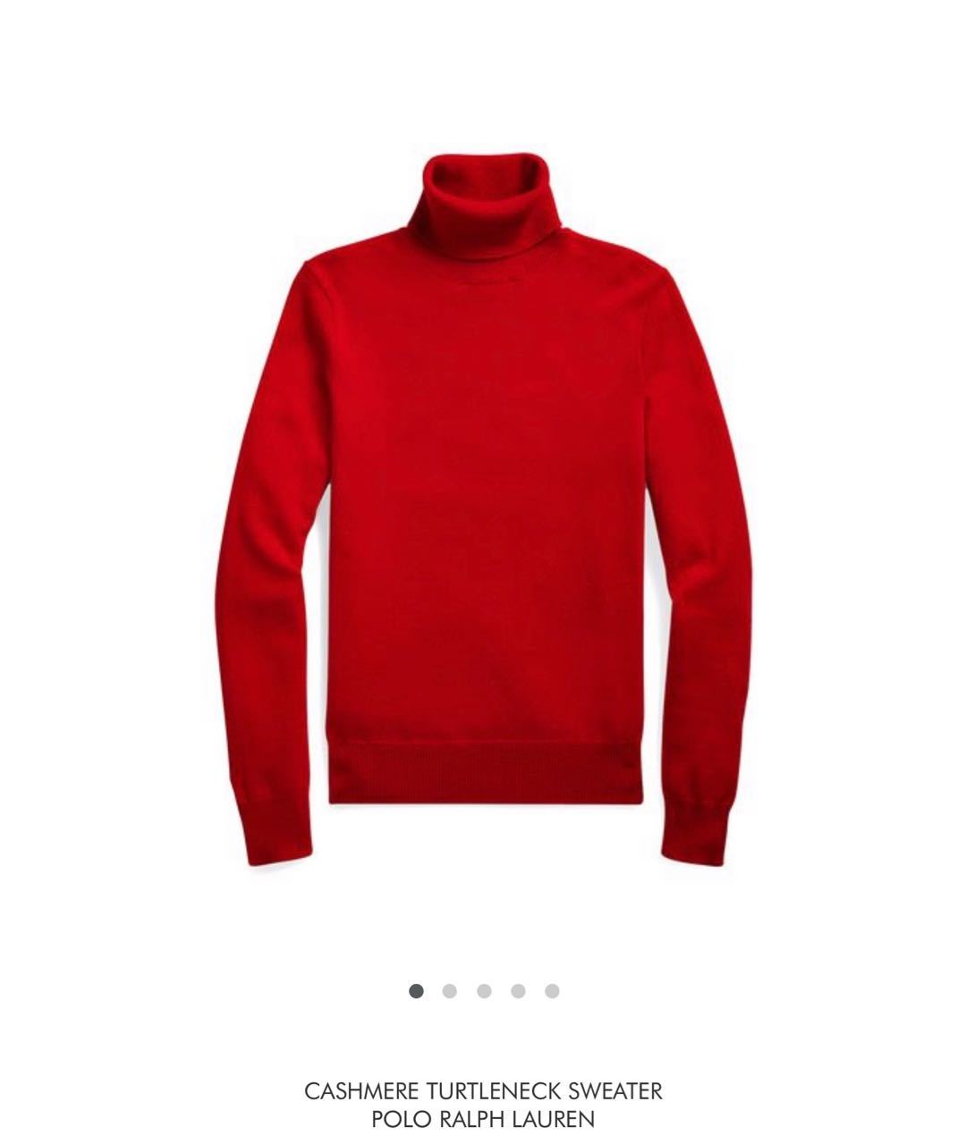 POLO RALPH LAUREN Красный кашемировый джемпер / свитер, фото 6