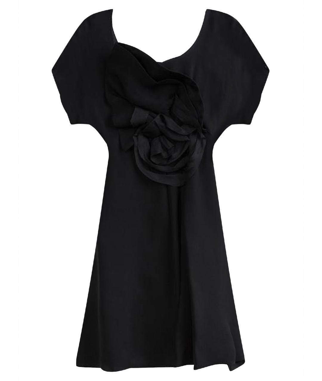 EMPORIO ARMANI Черное шелковое коктейльное платье, фото 1
