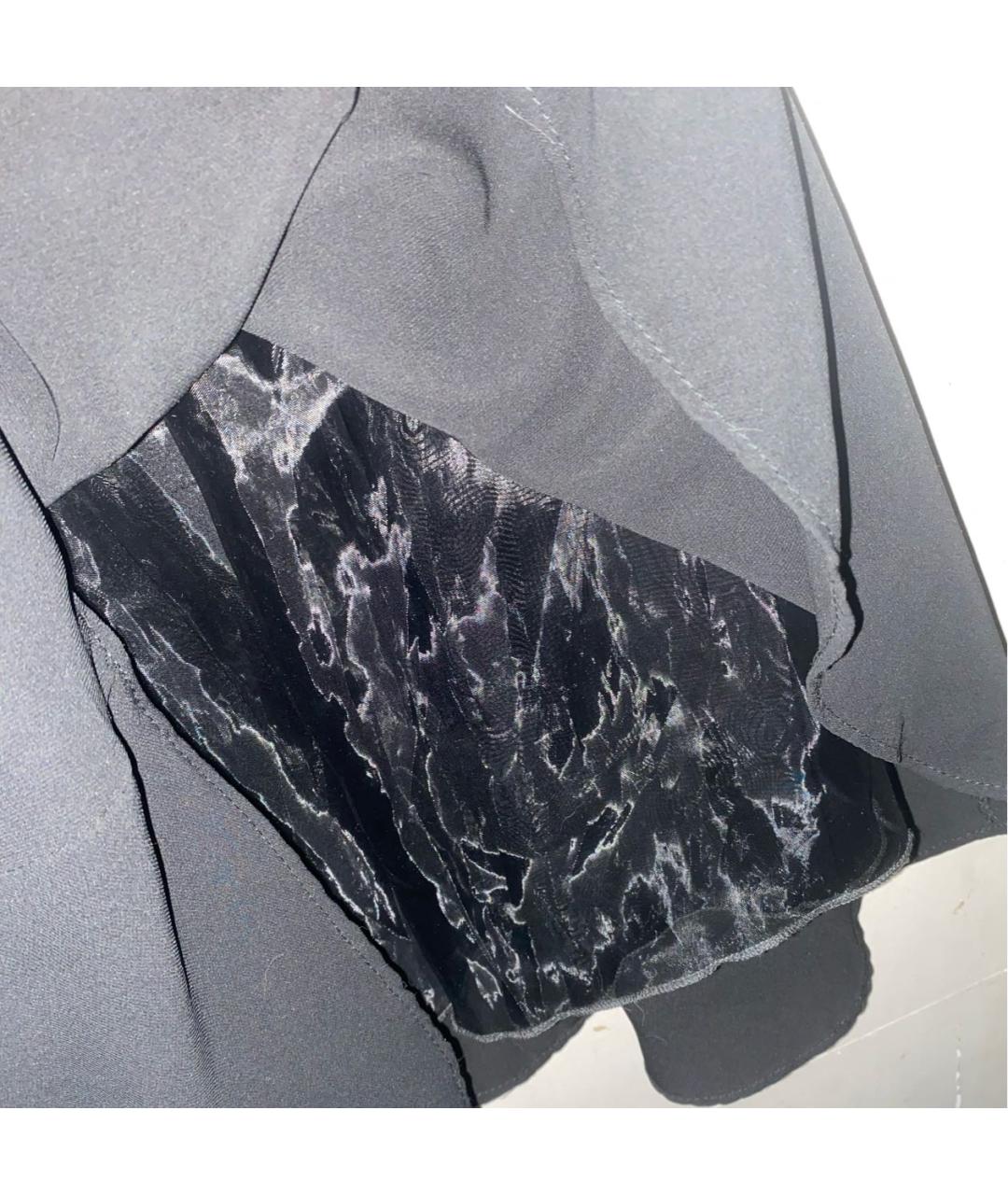 EMPORIO ARMANI Черное шелковое коктейльное платье, фото 4