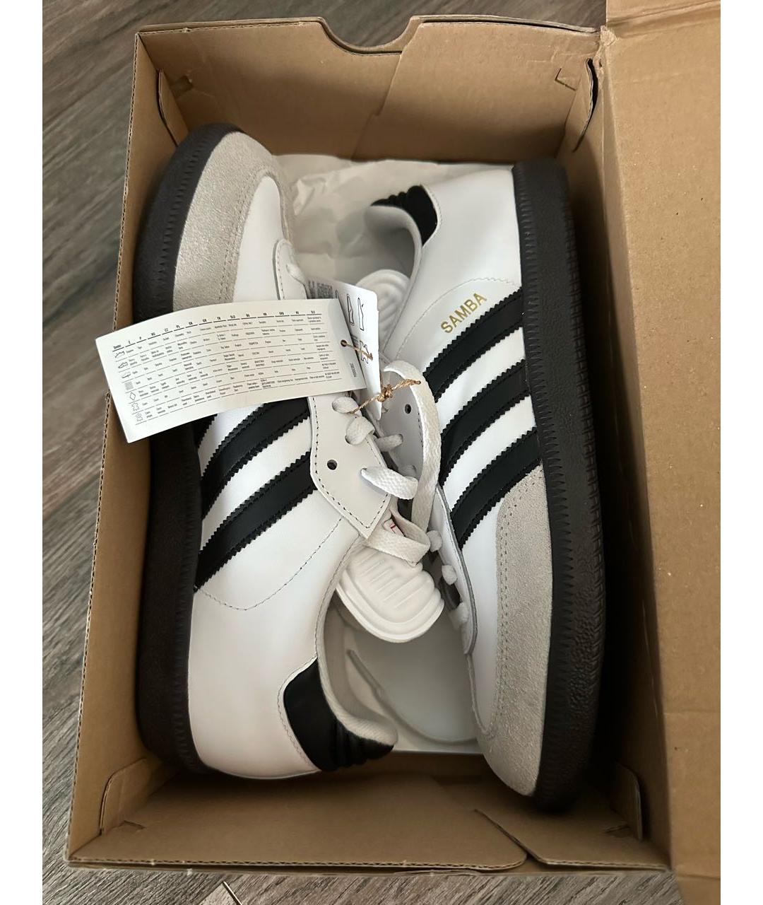 ADIDAS Белые кроссовки из искусственной кожи, фото 3