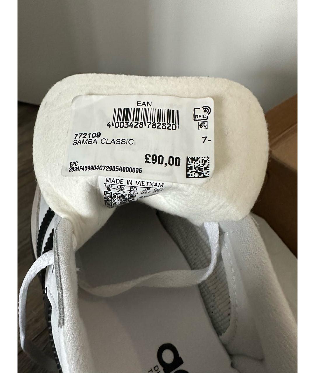 ADIDAS Белые кроссовки из искусственной кожи, фото 5