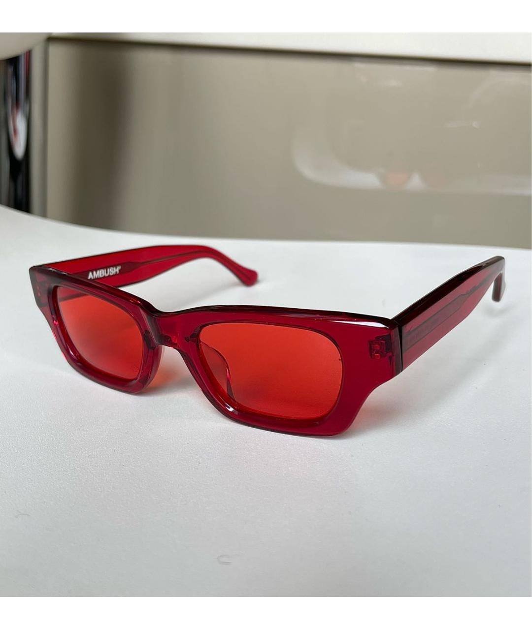 AMBUSH Красные пластиковые солнцезащитные очки, фото 7