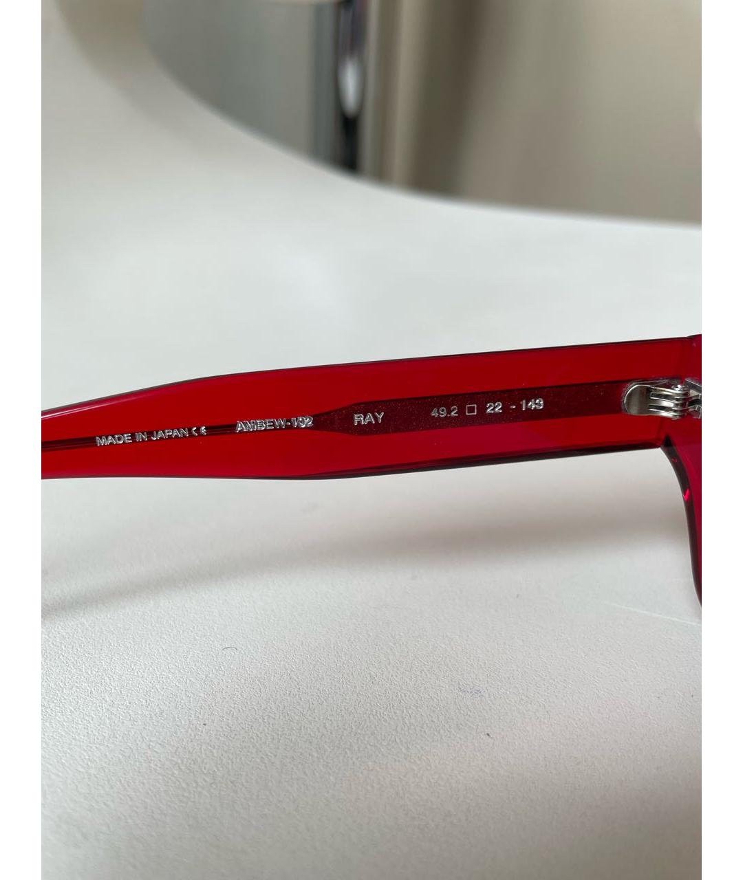 AMBUSH Красные пластиковые солнцезащитные очки, фото 6