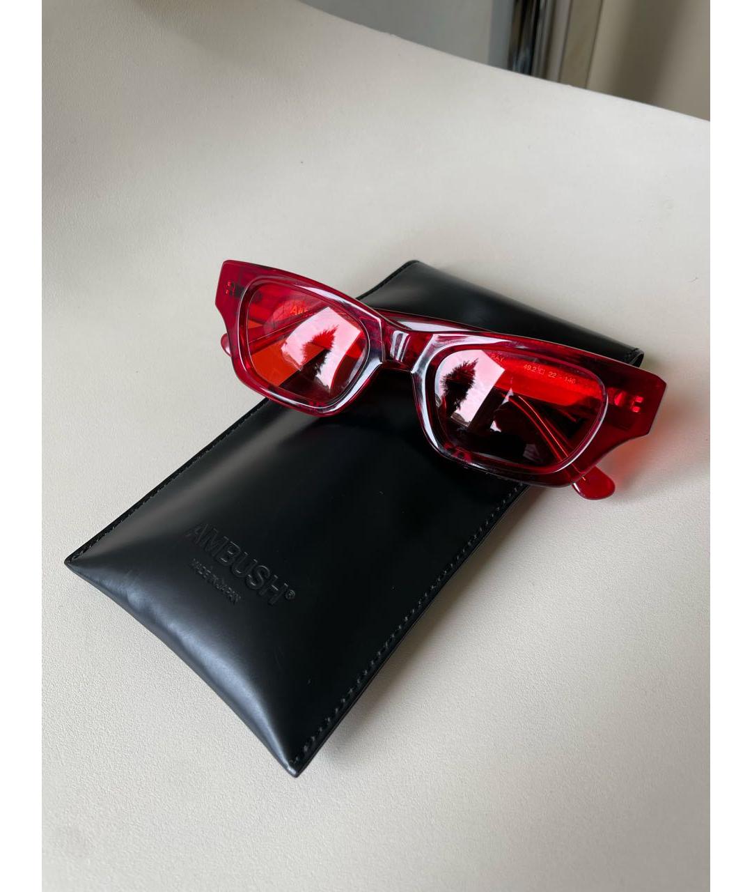 AMBUSH Красные пластиковые солнцезащитные очки, фото 4