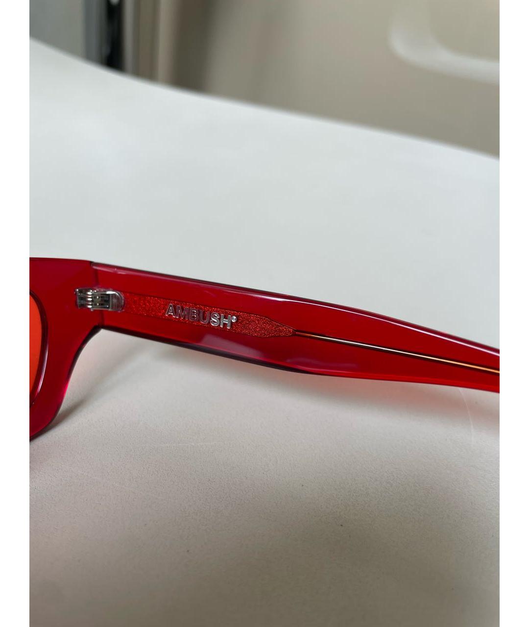 AMBUSH Красные пластиковые солнцезащитные очки, фото 3
