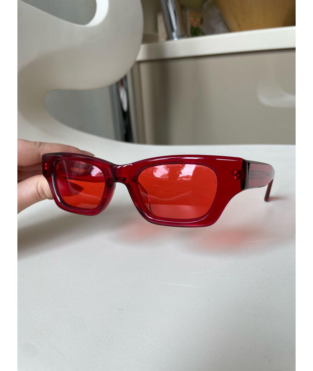 AMBUSH Красные пластиковые солнцезащитные очки, фото 2
