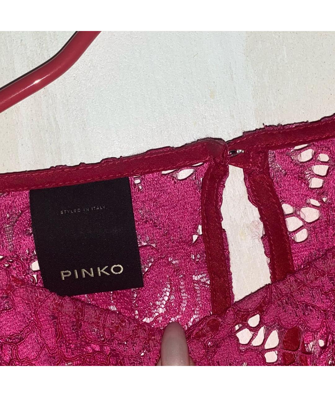PINKO Розовая кружевная блузы, фото 2