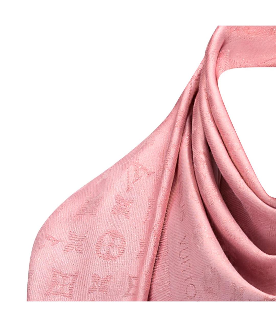 LOUIS VUITTON PRE-OWNED Розовый шелковый шарф, фото 3