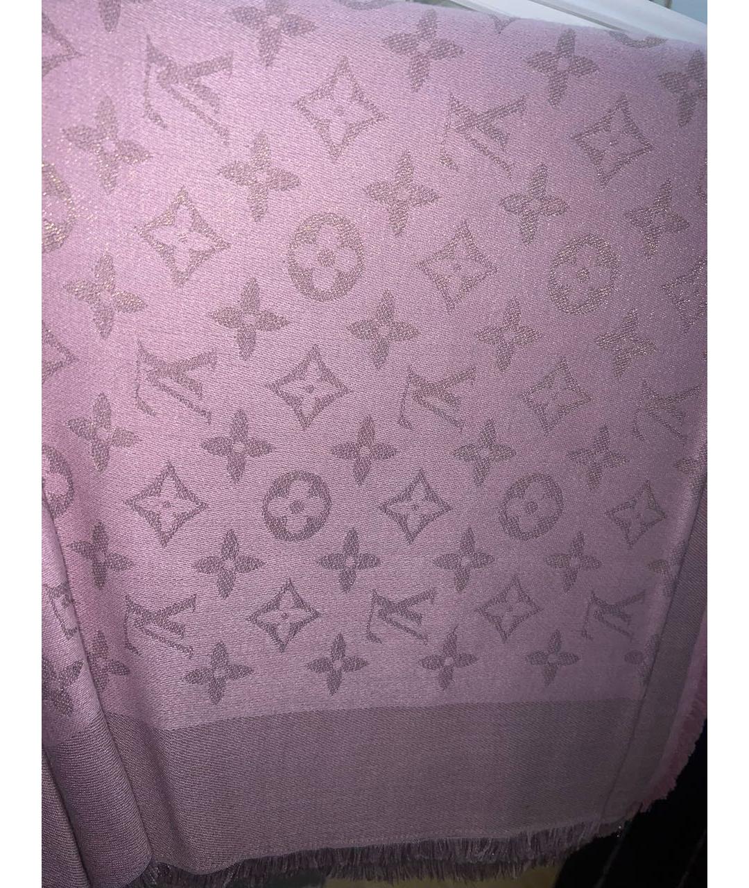 LOUIS VUITTON PRE-OWNED Розовый шелковый шарф, фото 6