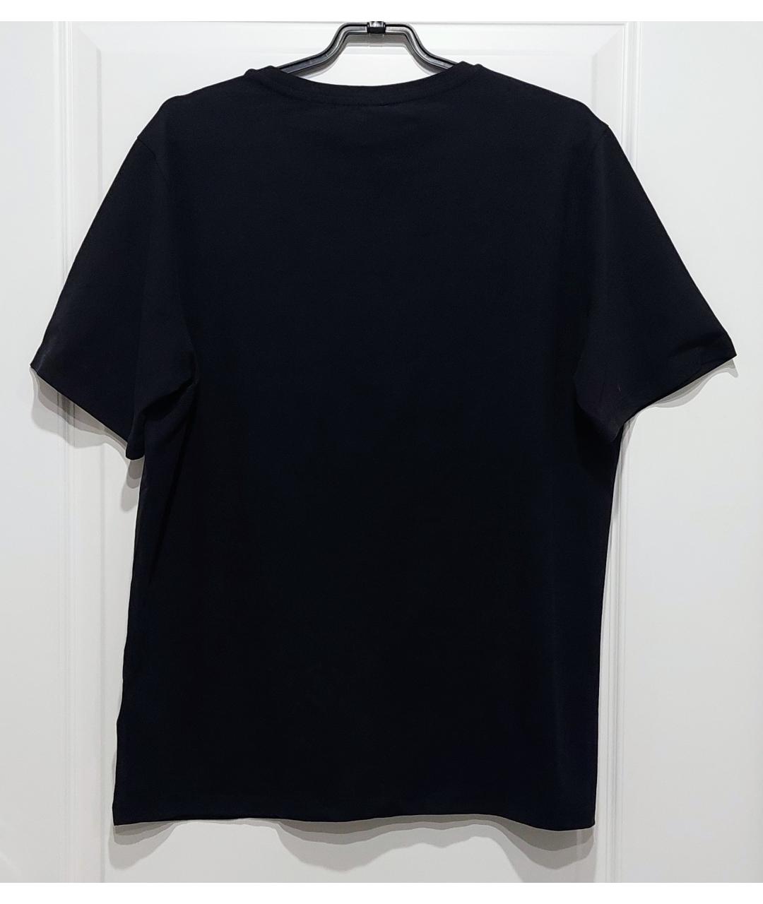 JOHN RICHMOND Черная хлопко-эластановая футболка, фото 6