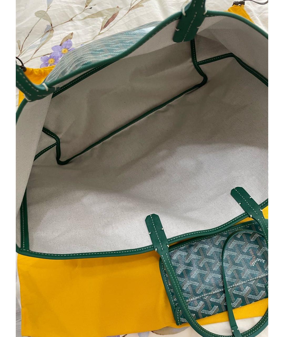 GOYARD Зеленая сумка тоут, фото 5