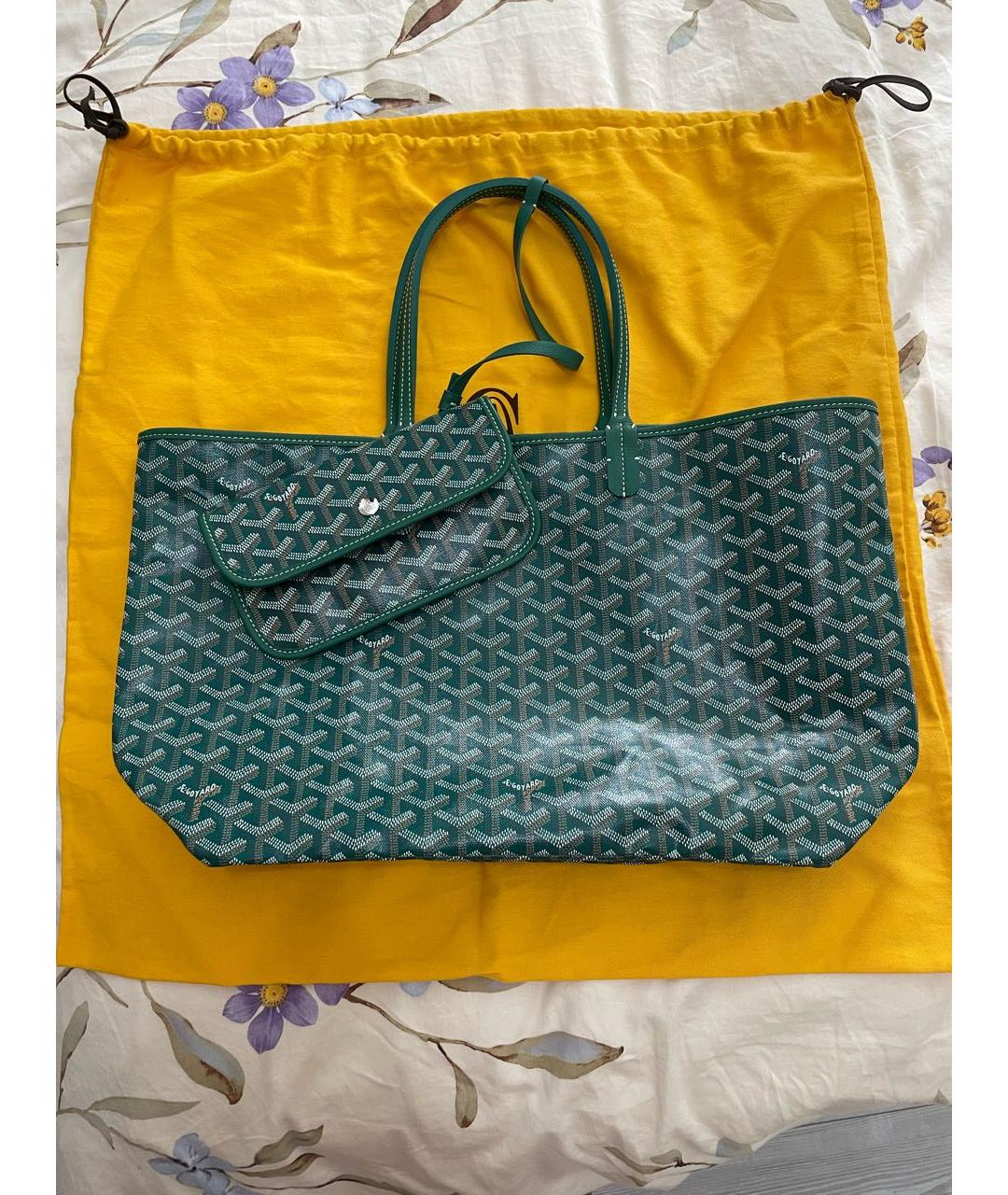 GOYARD Зеленая сумка тоут, фото 2