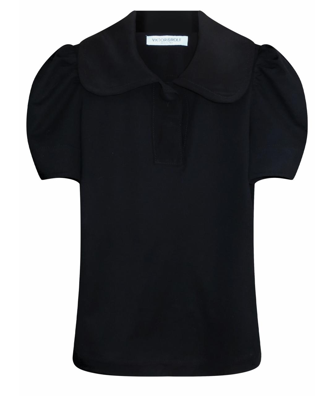 VIKTOR & ROLF Черная хлопко-эластановая блузы, фото 1